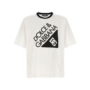 Dolce & Gabbana Cotton Crewneck T-Shirt With Front Logo - NWT
